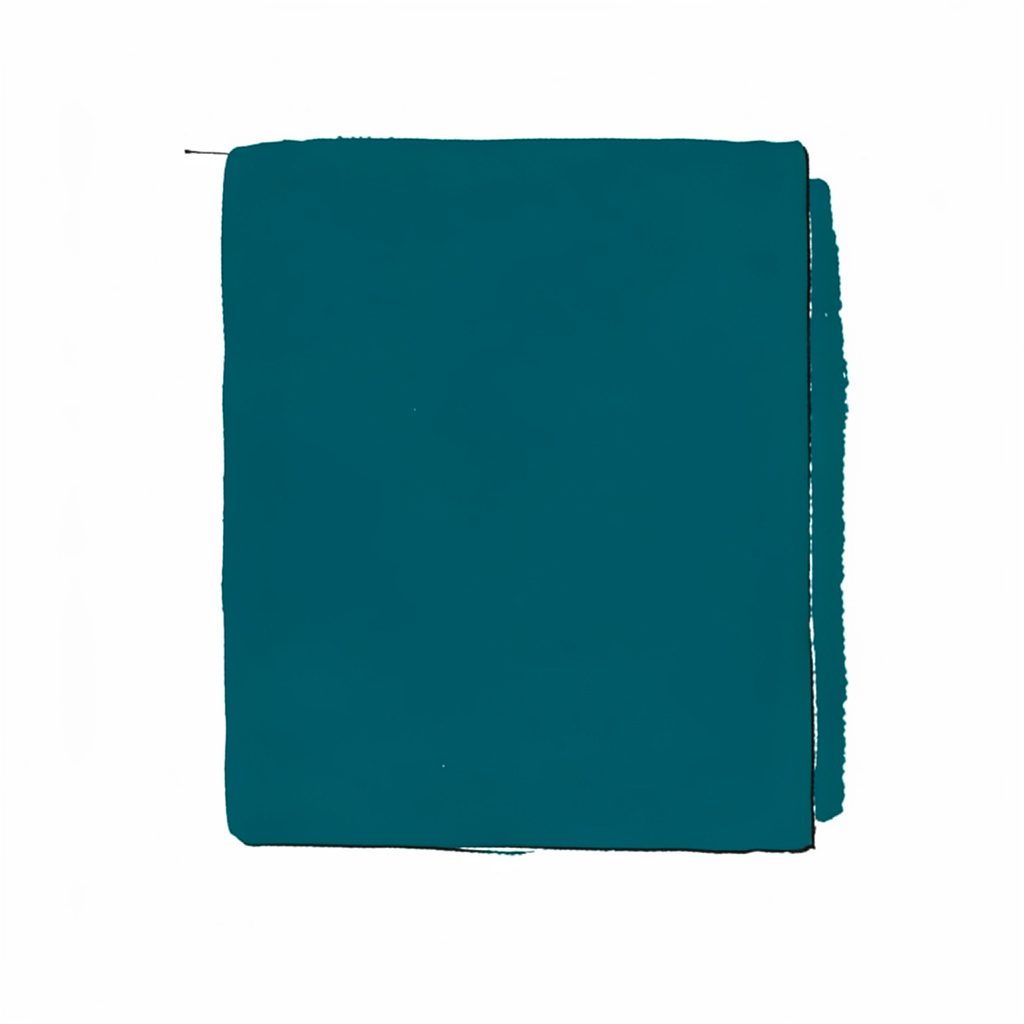 A hand-drawn ink illustration of an abstract artwork with flowing teal lines, suggesting creativity and expression.